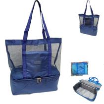 Bolsa Praia Piscina Com Compartimento Térmico Multiuso