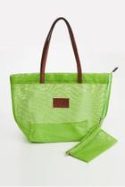 Bolsa Praia Tela Cajubrasil Verde Iguana