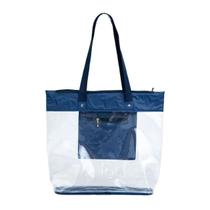 Bolsa Praia Transparente Impermeável - Azul Marinho