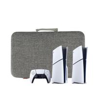 Bolsa Premium Mochila Transporte Para Playstation 5 Slim Digital Ultra e Acessórios Cinza