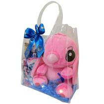 Bolsa Presente Pelúcia + Caneca + Chocolate Com Luzes Stitch
