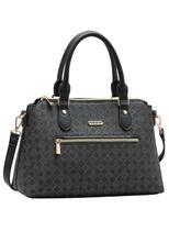 Bolsa Preta Elemento Gráfico Casual - Alça de Mão - Chenson Bolsa Preta Elemento Gráfico Casual - Alça de Mão - Chenson