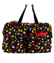 Bolsa Preta Mickey Dobrável 32x47x21cm Disney
