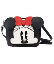 Bolsa Preta Rosto Minnie 18x18cm Disney