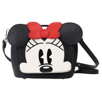 Bolsa preta rosto minnie 18x18cm - disney Bolsa preta rosto minnie 18x18cm - disney