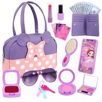 Bolsa Pretend Play Mytothfy com maquiagem e acessórios para meninas