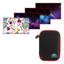 Bolsa protetora de armazenamento com 4 adesivos para o console de jogos retrô Miyoo Mini Plus da Yegan