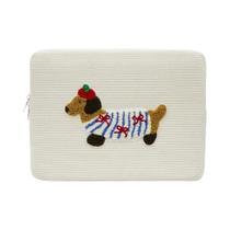 Bolsa Protetora Para Laptop Com Estampa De Cães Fofos Dachshund Para Laptops De 13 a 16 Polegadas E