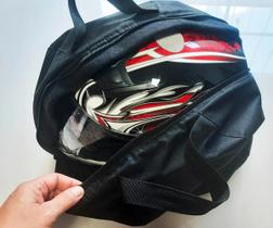 Bolsa Protetora Porta Capacete Forração Interna Alças Bolso