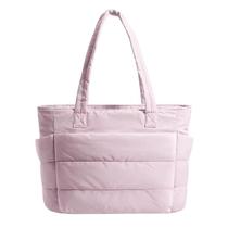 Bolsa Puffer Feminina Mala Academia Viagem Nylon Acolchoada Cor:CINZA