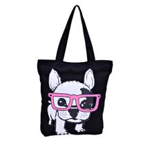 Bolsa Pug Cachorro Dog Ecobag Sacola Feminina