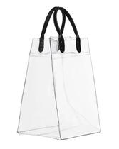 Bolsa Pvc Transparente Para Gelo Com Alça De Couro 381 Bolsa Pvc Transparente Para Gelo Com Alça De Couro 381