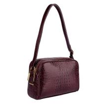 Bolsa quadrada de couro Daiana marsala Feminino Bolsa quadrada de couro Daiana marsala Feminino