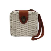 Bolsa Quadrada Feminina Palha Sintética Moda Praia BL-086