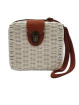 Bolsa Quadrada Feminina Palha Sintética Moda Praia - KINGLEEN