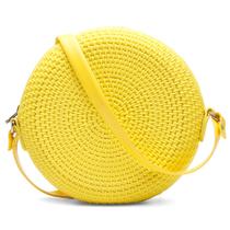 Bolsa Quebeck Feminina Moderna Blogueira 2024 Alça Transversal Amarelo Ouro - Made