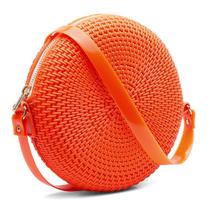 Bolsa Quebeck Laranja Elegante Compacta Moda Tendência