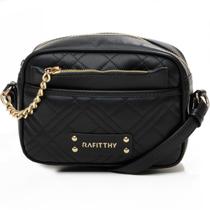 Bolsa Rafitthy Casual Chaveiro Feminina - Preto