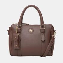 Bolsa Rafitthy Tote Média Feminina Marrom Elegante Original