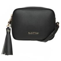 Bolsa Rafitthy Transversal Com Alça Ajustável Pingente Decorativo Preto