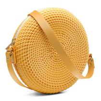 Bolsa Redonda Pequena Moda Fashion Casual Alça Transversal com Ziper Para Passeio Bolsa Redonda Pequena Moda Fashion Casual Alça Transversal com Ziper Para Passeio