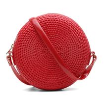 Bolsa Redonda Pequena Moda Fashion Feminina Alça Transversal Para Passeio Dia a Dia