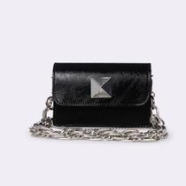 Bolsa Retangular com Spike Preta