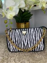 bolsa retangular de zebra
