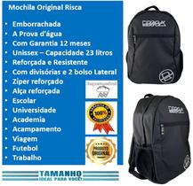 Bolsa Risca Escolares Mochila Feminina Masculina Emborrachada