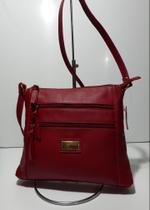 Bolsa Roozebags em couro na cor vinho modelo 124