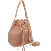 Bolsa Saco Amarração Alça Ombro Feminina Estilo Casual