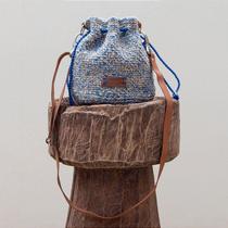 Bolsa Saco Artesanal de Crochê com Fibra de Juta - Anunciação Store