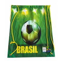 Bolsa Saco Brasil Esportiva 32x42cm Poliéster Oxfor Academia