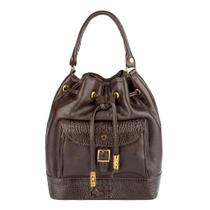 Bolsa saco de couro Natasha café