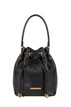 Bolsa saco em couro liso Nubia - Bolsa saco em couro liso Nubia -