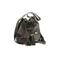 Bolsa Saco Em Couro Preta