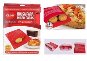 Bolsa saco especial para assar batatas no micro-ondas
