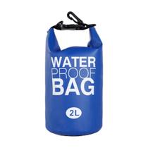 Bolsa Saco Estanque impermeável Dry Bag Natação Caiaque Pesca Choeira Trilha Chuva Rio 2l. Azul