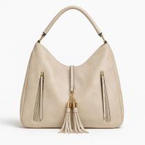 Bolsa Saco Feminina Caramelo Grande material sintético Texturizado com ZÌperes e Pingente Espaçosa e Sofisticada Bolsa Saco Feminina Caramelo Grande material sintético Texturizado com ZÌperes e Pingente Espaçosa e Sofisticada