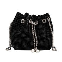 Bolsa Saco Feminina Glamm Strass Festa Com Corrente Luxo Bolsa Saco Feminina Glamm Strass Festa Com Corrente Luxo
