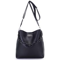 bolsa saco media feminina tiracolo com corrente Moncci