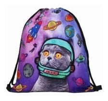 Bolsa Saco Mochila Nylon Academia Passeio Estampada