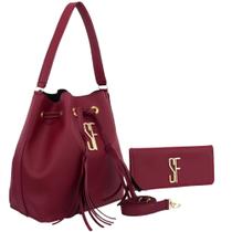 Bolsa Saco SF com alça transversal e de ombro e carteira de mão