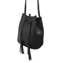 Bolsa Saco Transversal Feminina Casual Trabalho Faculdade Cor:Preto