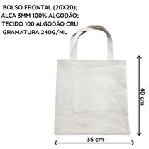 Bolsa Sacola Algodão Bolsa Sacola Algodão