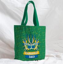 Bolsa Sacola Artesanal de Tecido Carnaval Verde Máscara Bolsa Sacola Artesanal de Tecido Carnaval Verde Máscara
