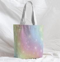 Bolsa Sacola Artesanal de Tecido Tie Dye Candy Estrelas Brilhantes
