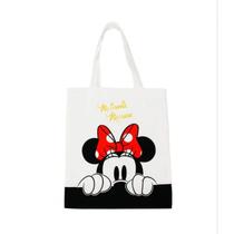 Bolsa Sacola Branca Retangular Rosto Minnie 40x33cm - Disney DMG9003-MK40-D