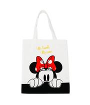 Bolsa Sacola Branca Retangular Rosto Minnie 40x33cm - Disney Bolsa Sacola Branca Retangular Rosto Minnie 40x33cm - Disney