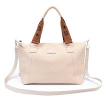 Bolsa Sacola Couro Feminino Casual Zíper Alça Transversal Removível Dia a Dia